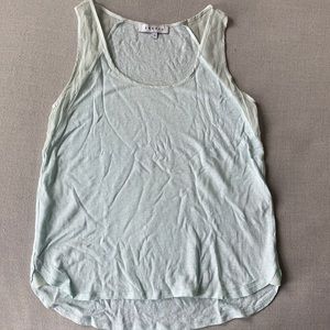 Sandro scoop neck mint linen tank. Size 2